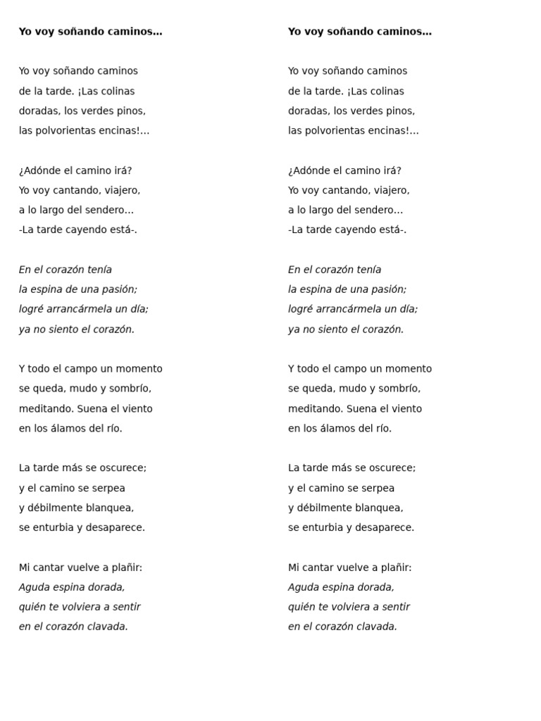 Yo Voy Soñando Caminos | PDF