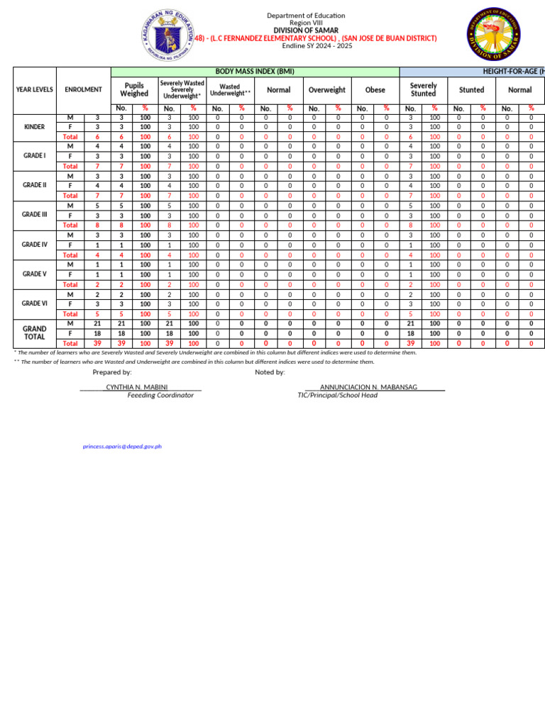 NSR-LCF E.S - NEW - Template-with-Graph-for-SY-2024-2025-Endline-Report ...