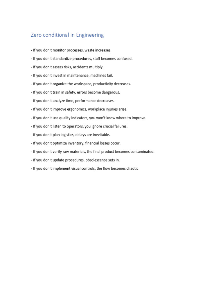 Zero Conditional in Engineering | PDF