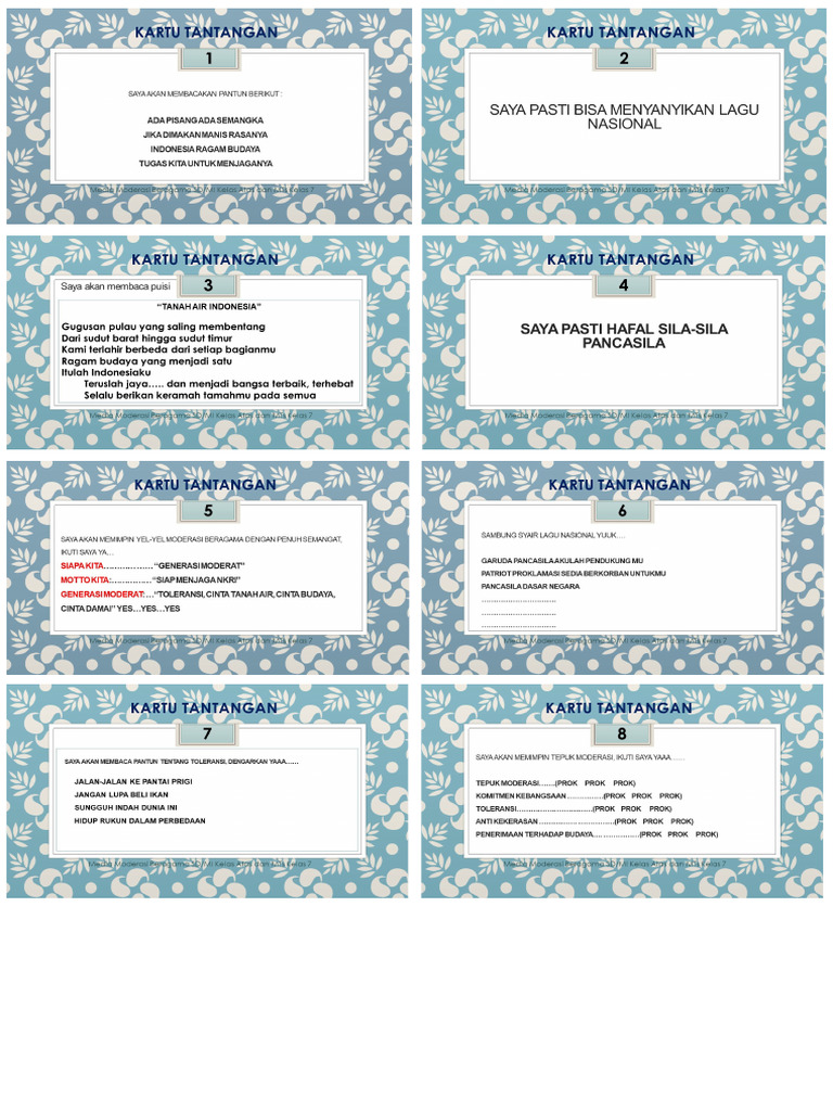 Kartu Tantangan | PDF