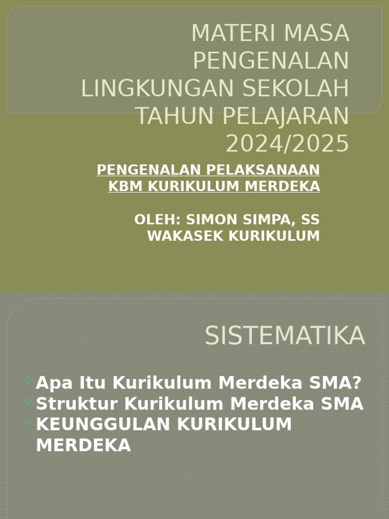 Senin, 15 Juli 24. Membuat Materi Mpls 2024, Pengenalan Pelaksanaan KBM ...