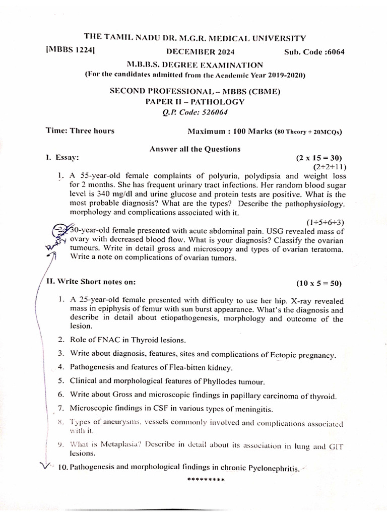 Patho UN Paper-2 | PDF