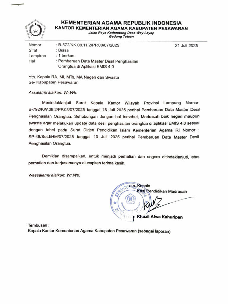2025-07-21 Pembaruan Desik EMIS 2025 | PDF