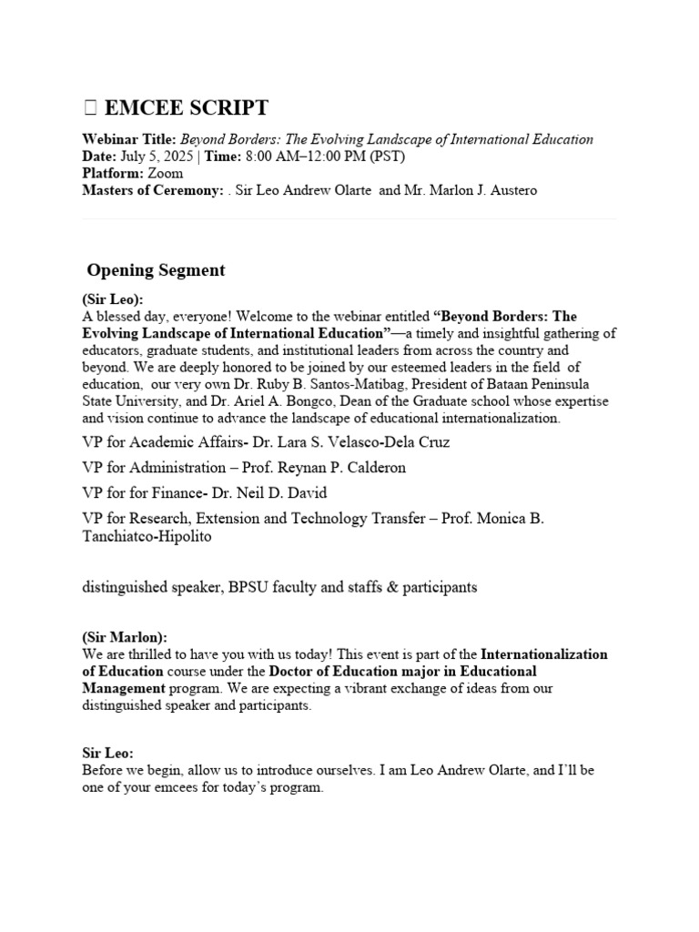 Webinar Script For Editing | PDF