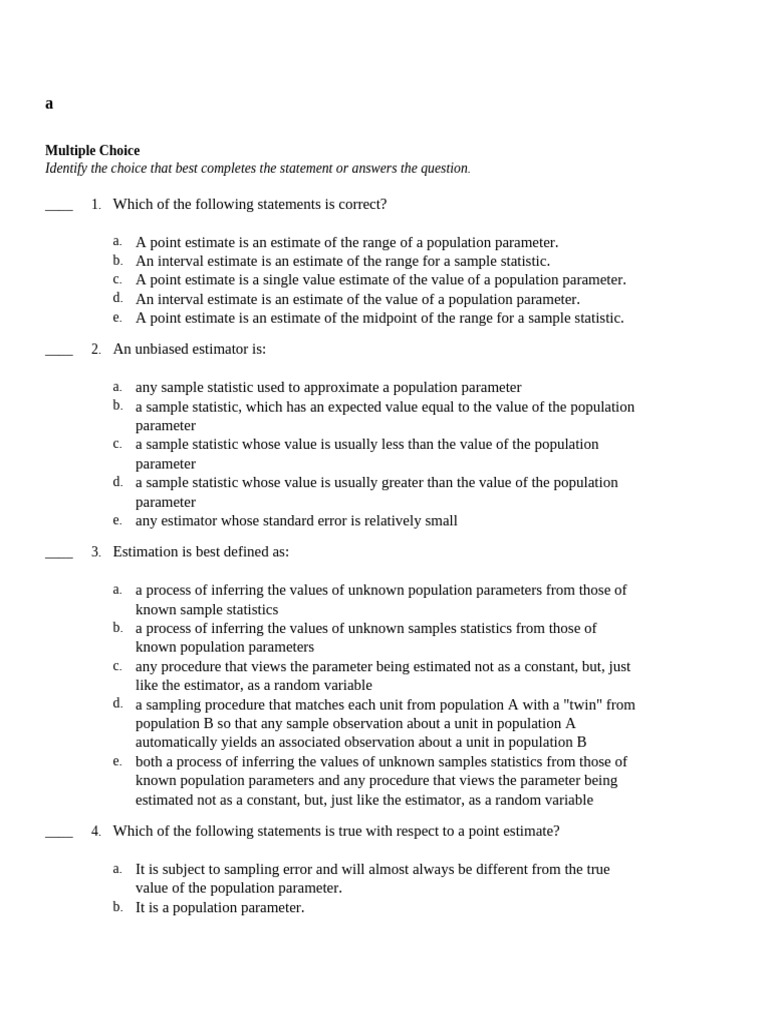 Lectures 4 5 Practice Questions 1 | PDF