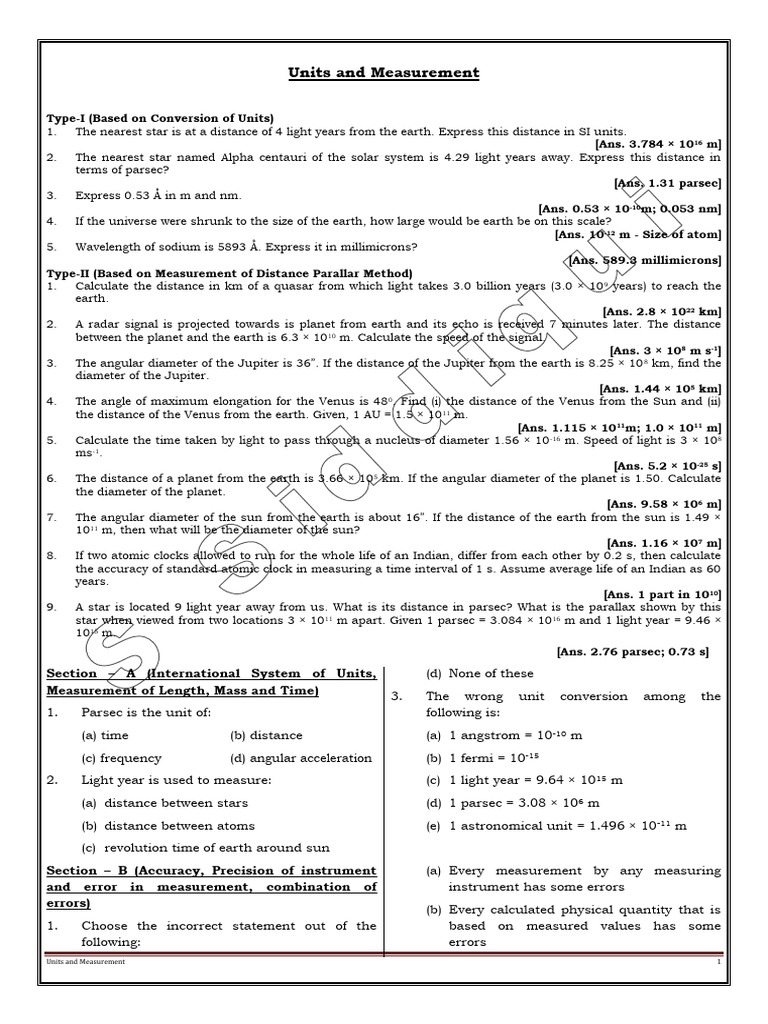 Dimensional Analysis in Measurements | PDF | Force | Astronomical Unit