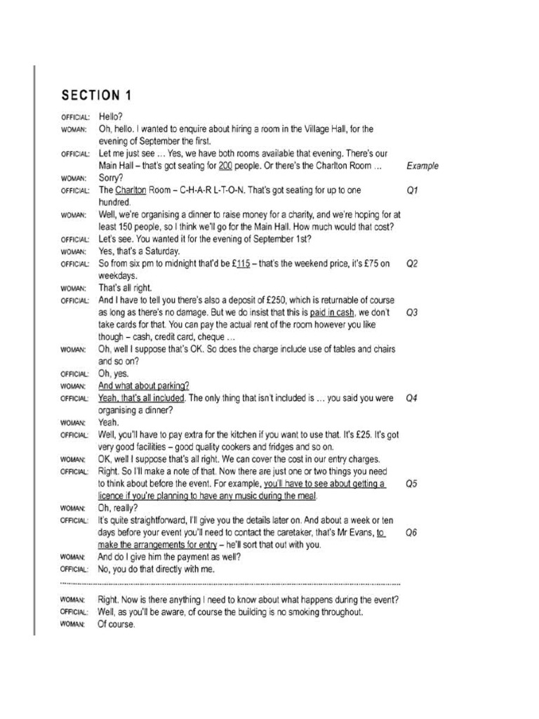 Tapescripts Test 1 | PDF