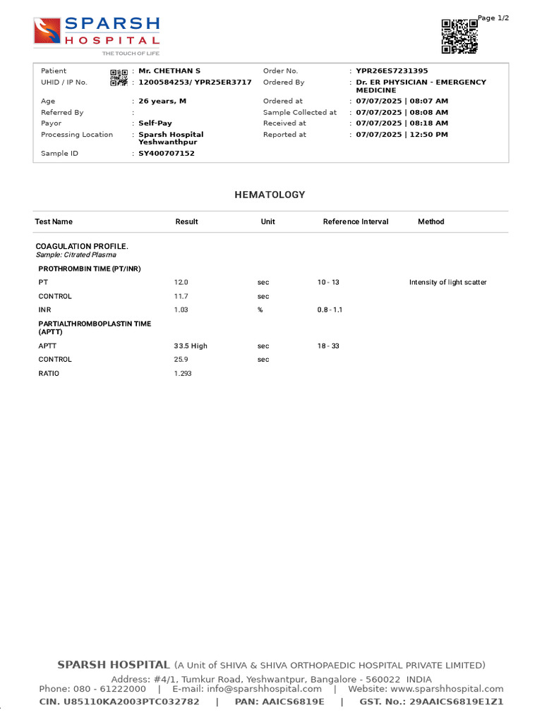 Ypr26es7231395 250707 170931 | PDF | Medical Diagnosis | Blood