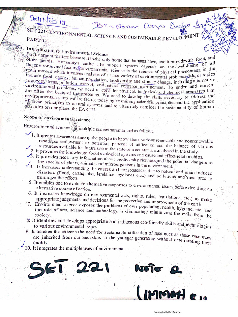 Set221 Environment Science | PDF