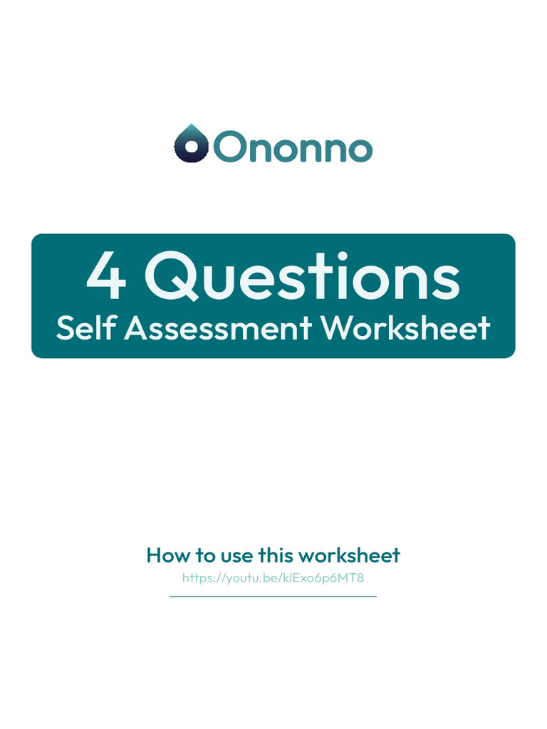 4 Questions Self Assessment Worksheet | PDF