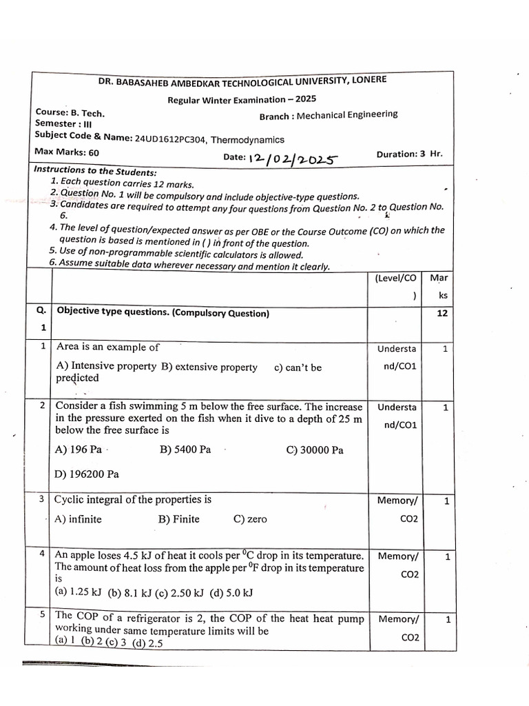 Question Papers of 3rd Sem | PDF