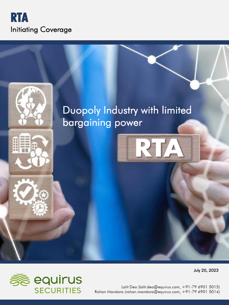 RTA Coverage: Duopoly with Risks | PDF | Mutual Funds | Investing