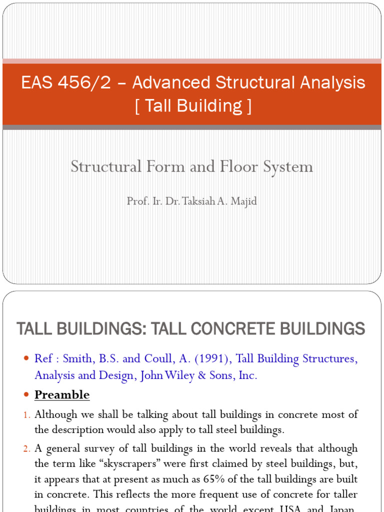 EAS 456 Tall Building # 1 | PDF | Beam (Structure) | Truss