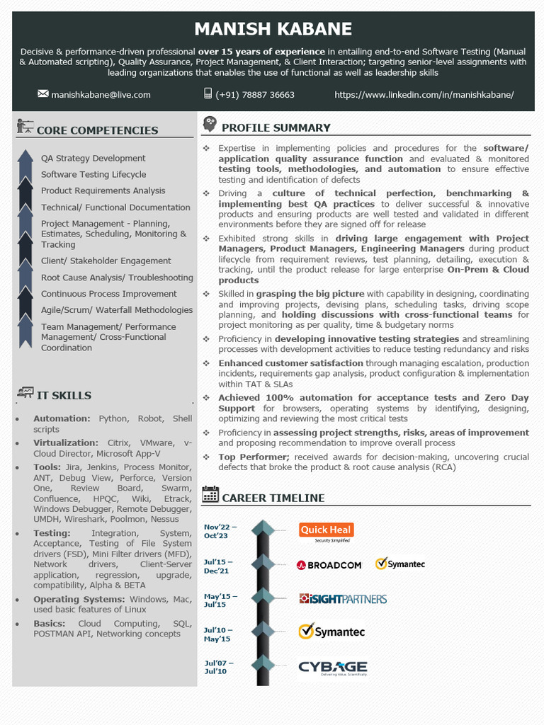 Senior QA Engineer with Automation Expertise | PDF | Quality Assurance ...