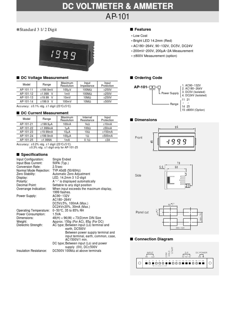 Specifications and Technical Details of the Asahi Keiki AP-141 and AP ...