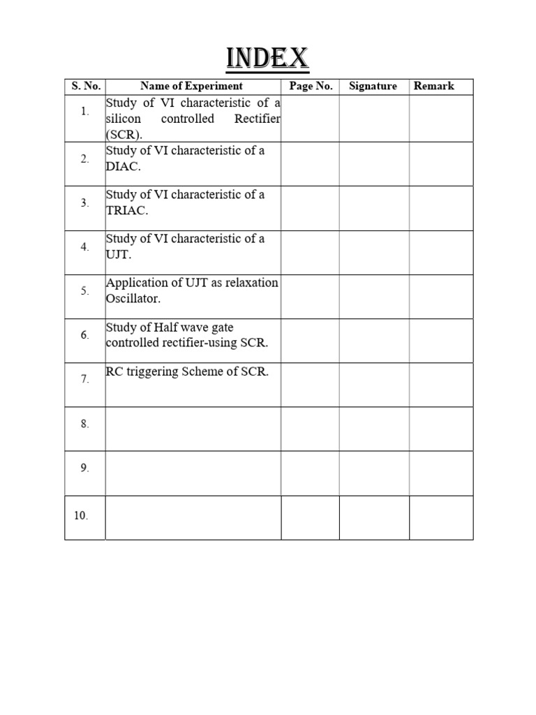 VI Characteristics of SCR, DIAC, TRIAC, UJT | PDF