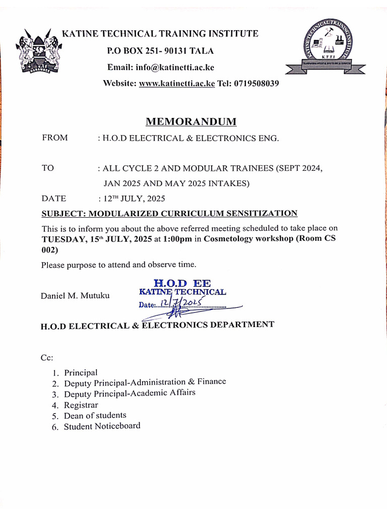 Memo | PDF