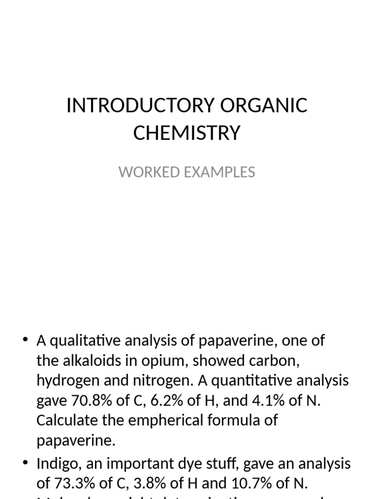 Organic Chemistry Worked Examples Guide | PDF | Glucose | Chirality ...