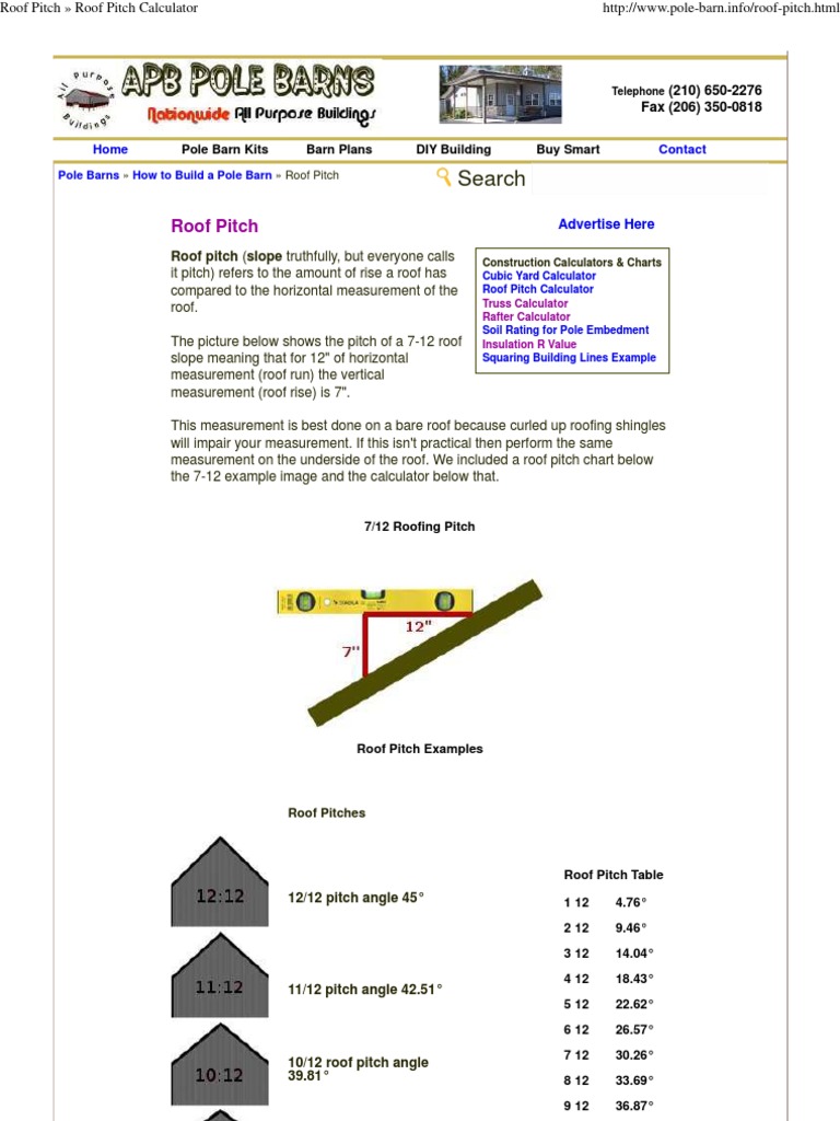 Roof Pitch Roof Pitch Calculator Roof Barn