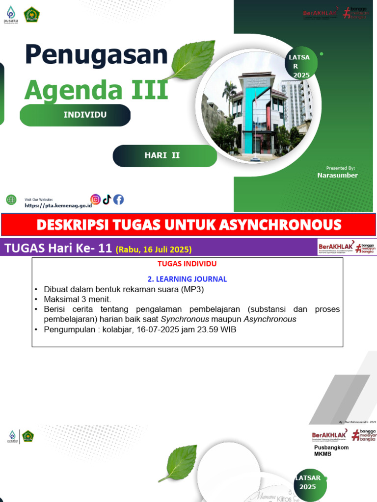 Tugas Individu: Learning Journal 2025 | PDF