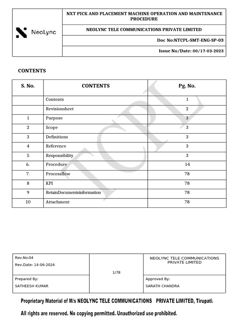 NXT Machine Operation & Maintenance Guide | PDF