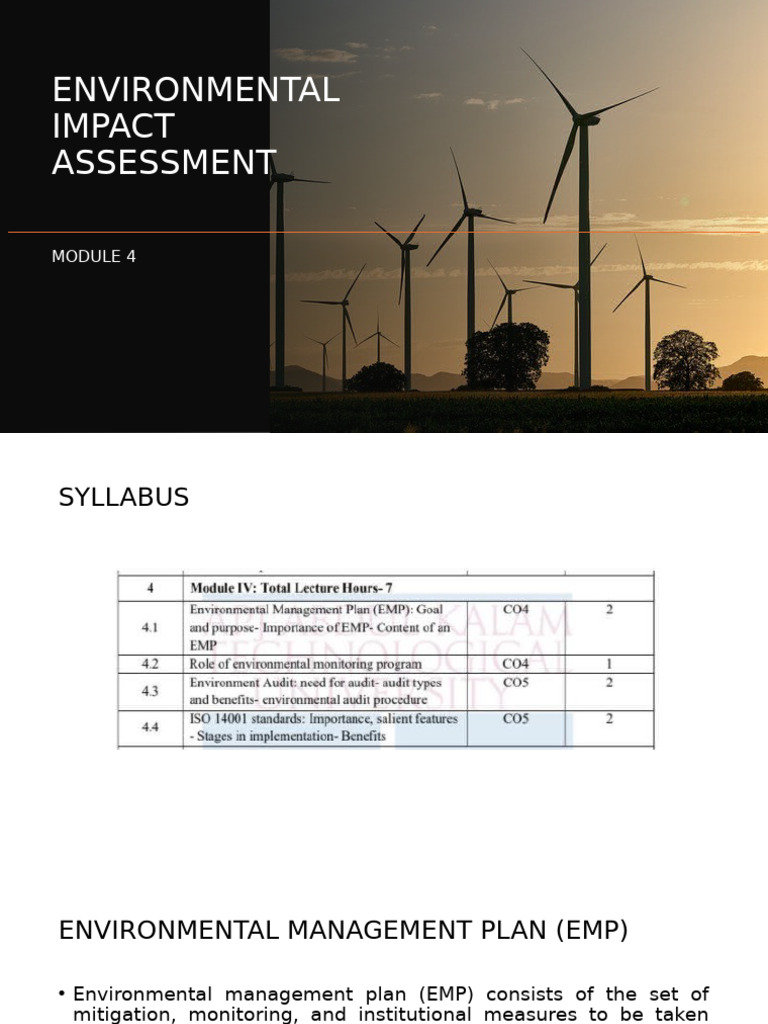 Environmental Management Plan Overview | PDF | Audit | Environmental ...