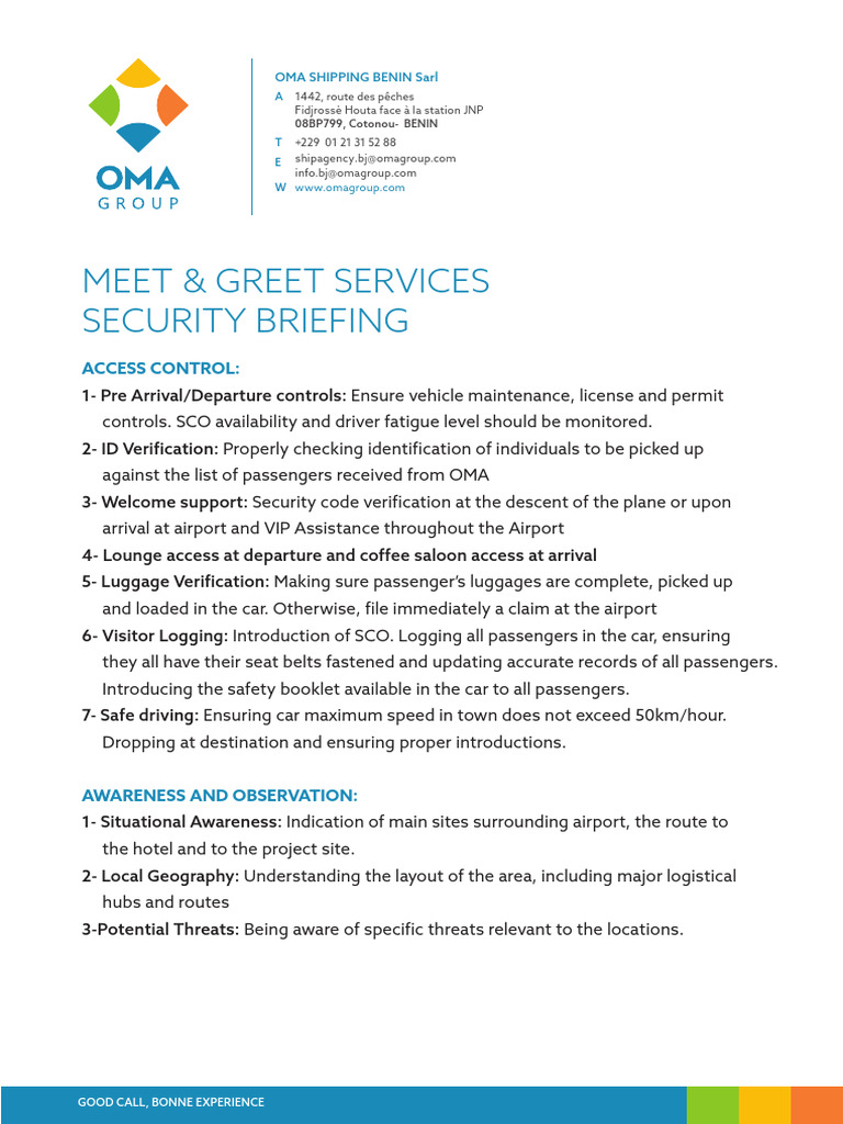 OMA Security Briefing | PDF | Airport | Transport