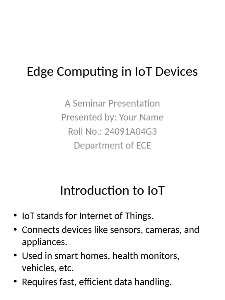 Edge Computing for IoT Devices | PDF