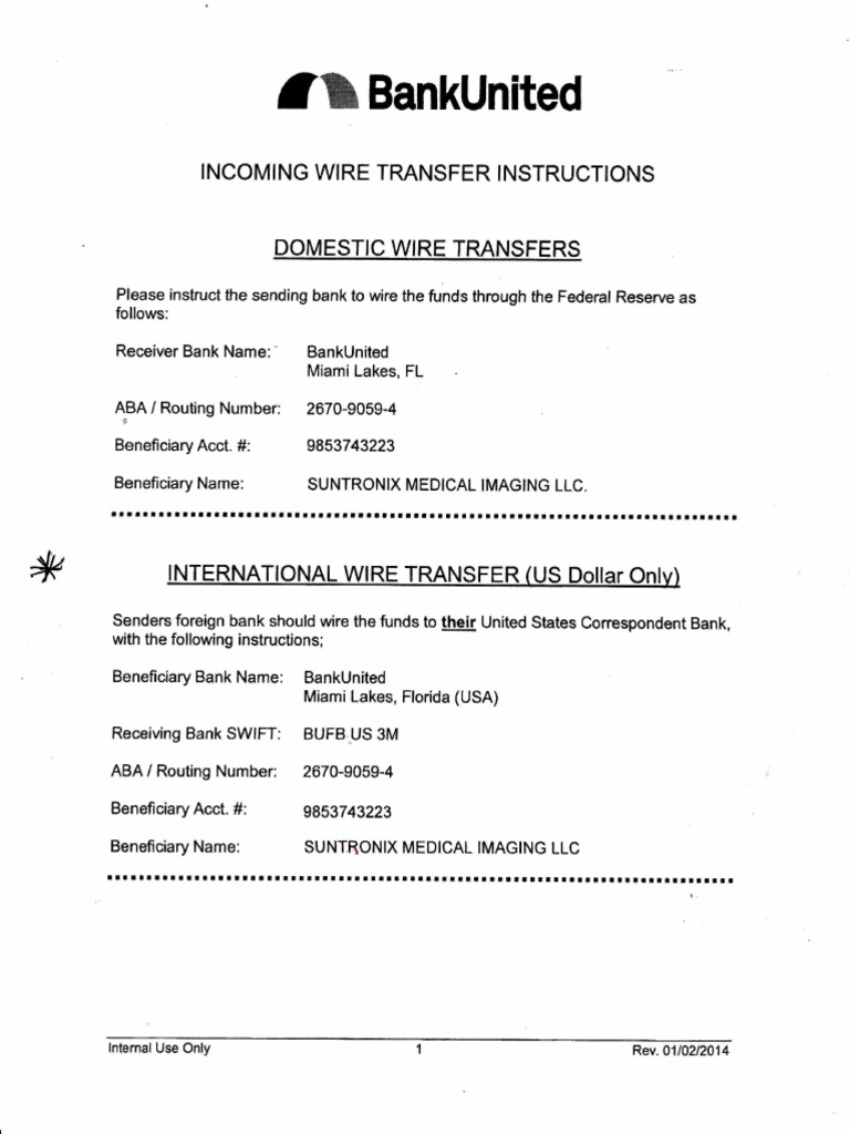 Wire Transfer | PDF