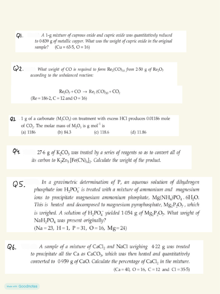 SBC Practice Sheet 2 Mole Concept | PDF