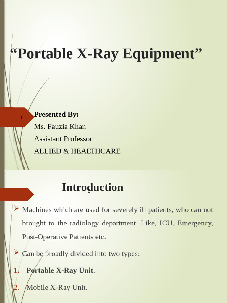Portable X-Ray Units | PDF | X Ray | Radiography
