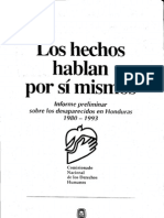 Informe sobre desaparecidos en Honduras 1980-1993