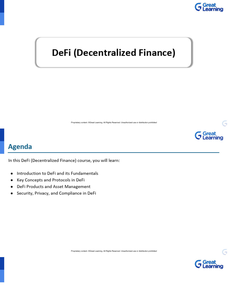 Introduction to Decentralized Finance (DeFi) | PDF | Money