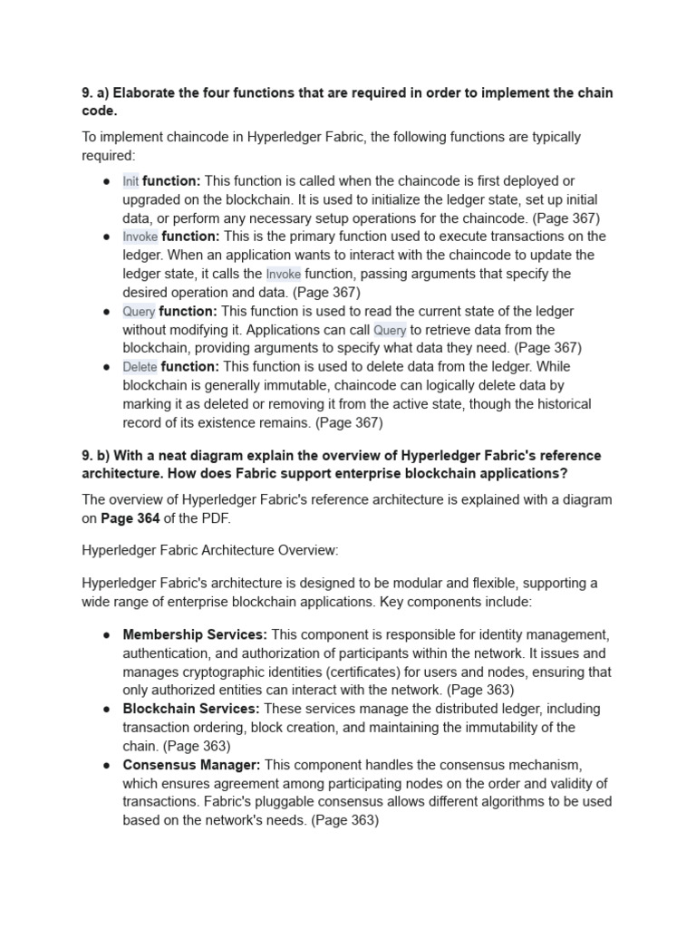 Key Functions of Hyperledger Fabric Chaincode | PDF | Computing ...