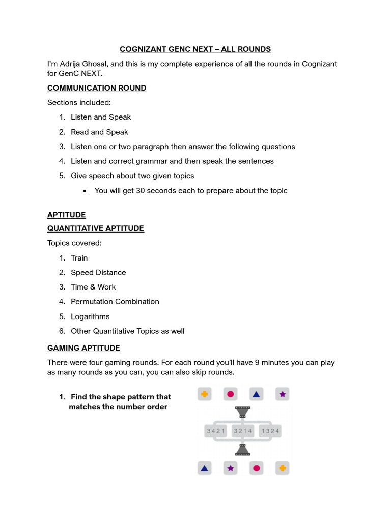 Cognizant GenC NEXT Interview Guide | PDF | Programming Paradigms ...