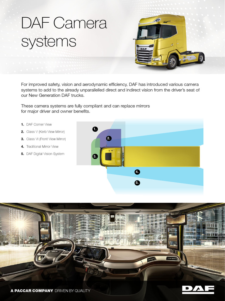 DAF Camera Systems for Enhanced Safety | PDF | Camera | Truck
