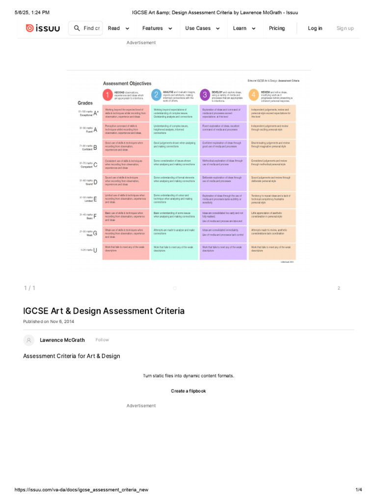 IGCSE Art & Design Assessment Guide | PDF | Graphic Design | Schools
