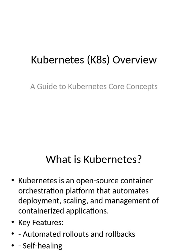 Kubernetes Architecture Overview | PDF