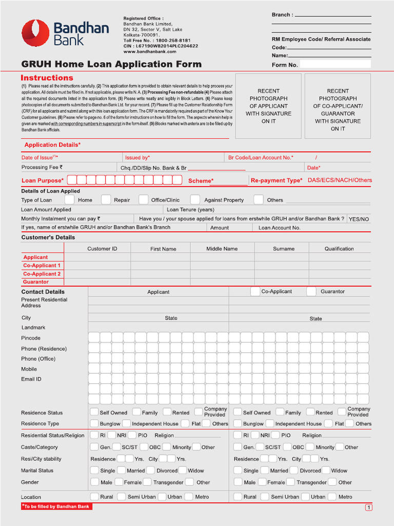 Application Form Home Loan | PDF