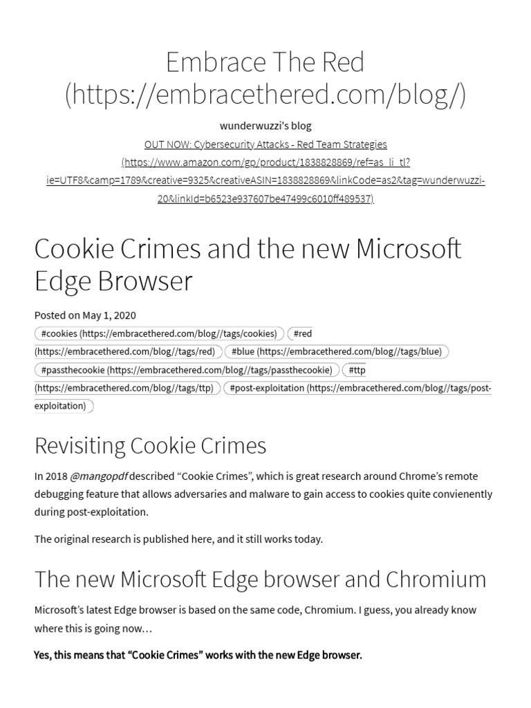 Cookie Crimes in Microsoft Edge | PDF | Http Cookie | Command Line ...