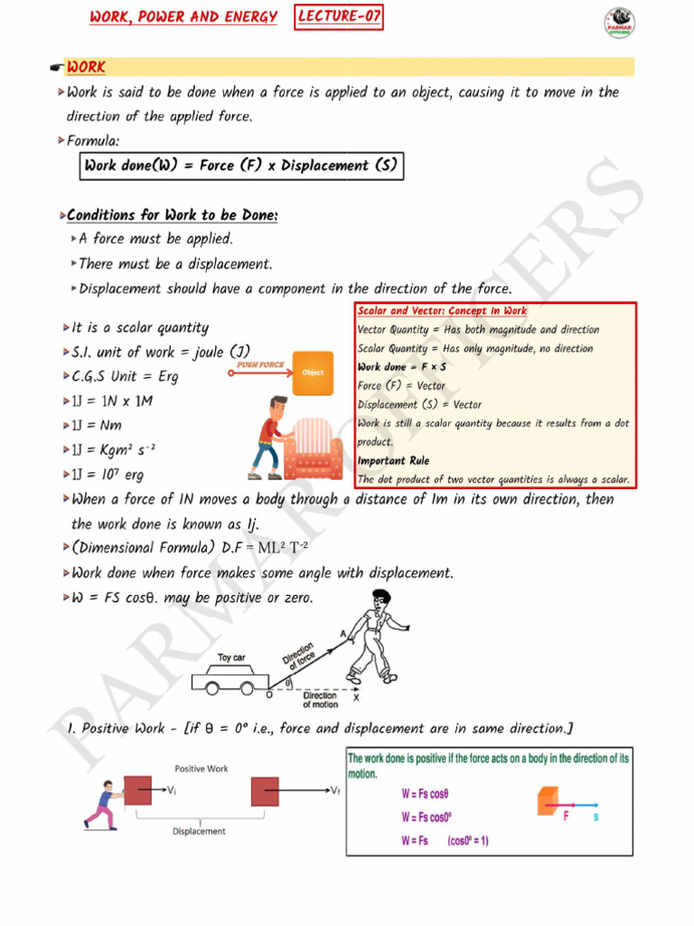 Work Power and Energy | PDF