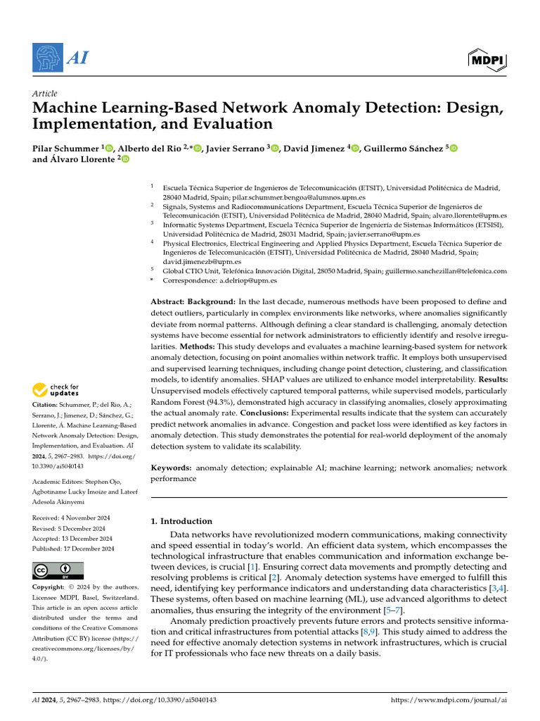 Machine Learning for Network Anomaly Detection | PDF | Computer Network ...