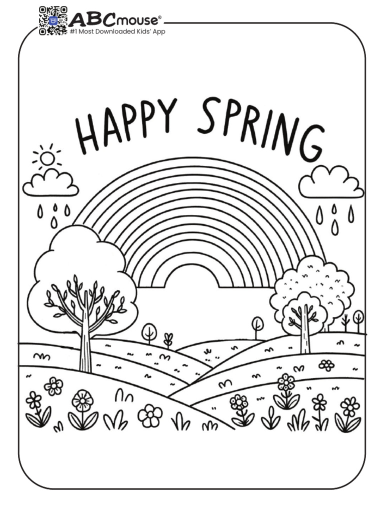 ABCmouse Spring Coloring Page 5 | PDF