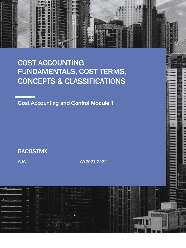 Cost Accounting Fundamentals Overview | PDF | Cost Of Goods Sold ...