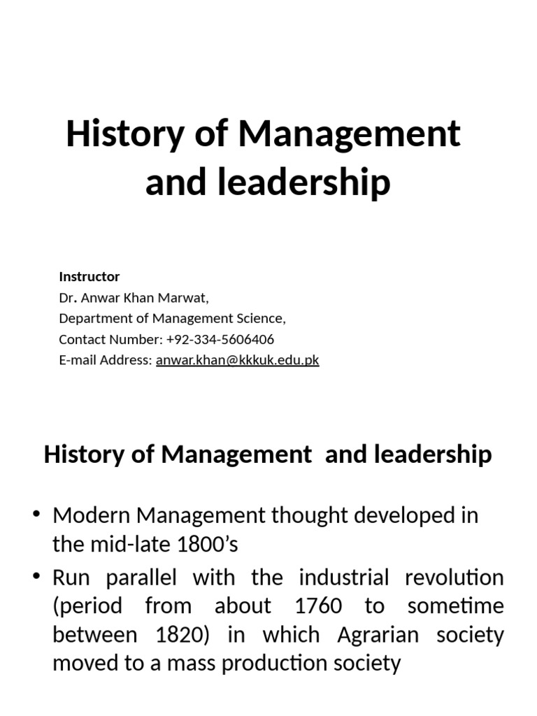 Evolution of Management and Leadership | PDF | Leadership | System