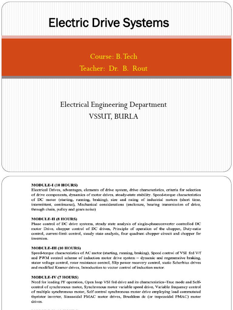 Modern Electric Drive Systems Overview | PDF | Electric Motor | Rectifier