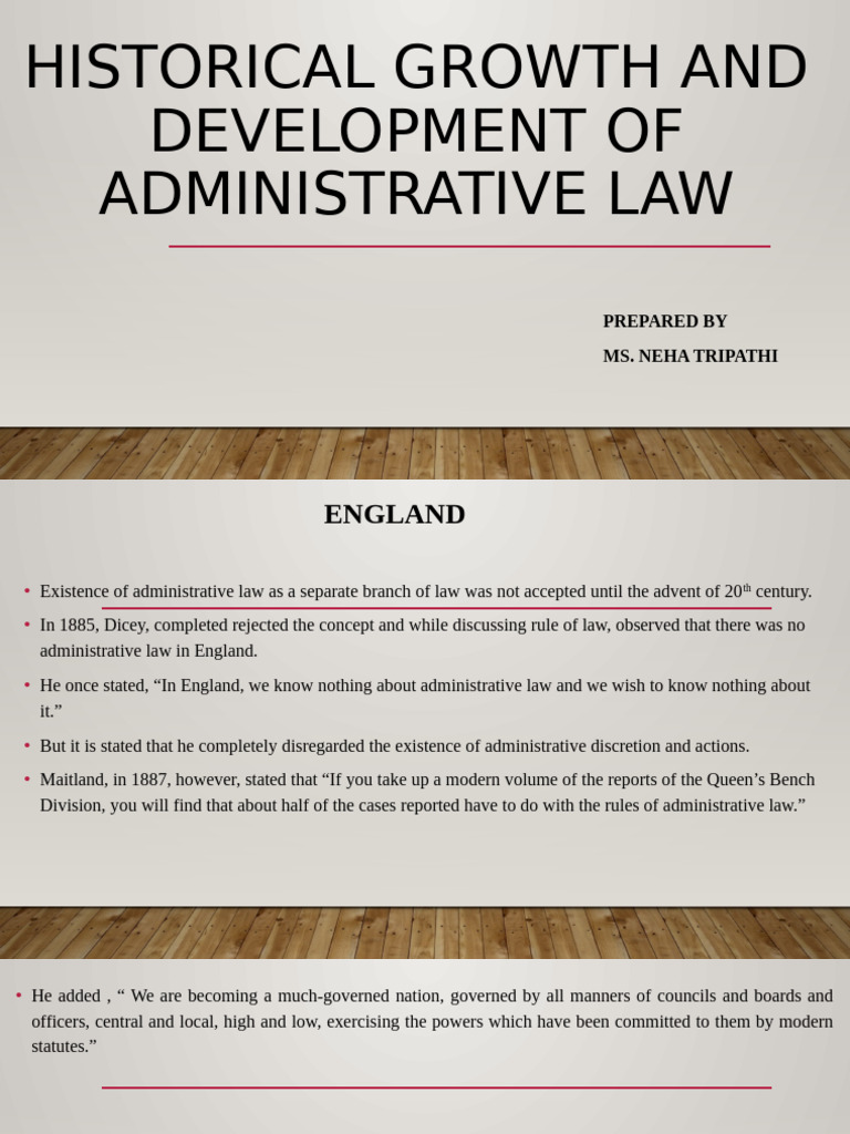 Historical Development of Administrative Law | PDF | Rule Of Law ...