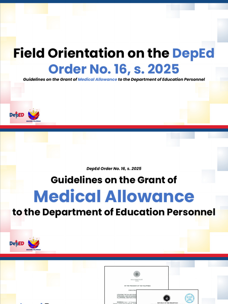 Presentation Slides Field Orientation Medical Allowance PPT New | PDF ...