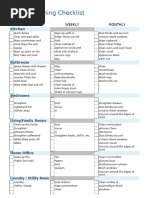 Master Checklist | PDF | Room | Domestic Implements
