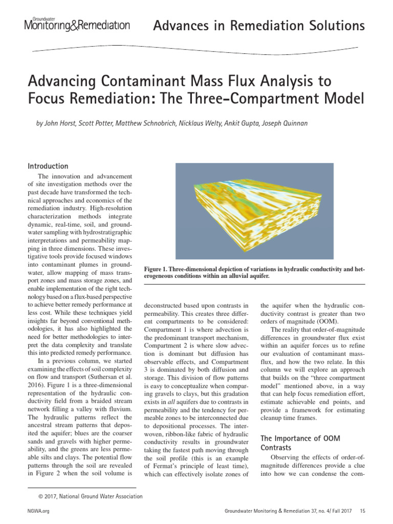 Advancing Contaminant Mass Flux Analysis To Focus Remediation: The ...